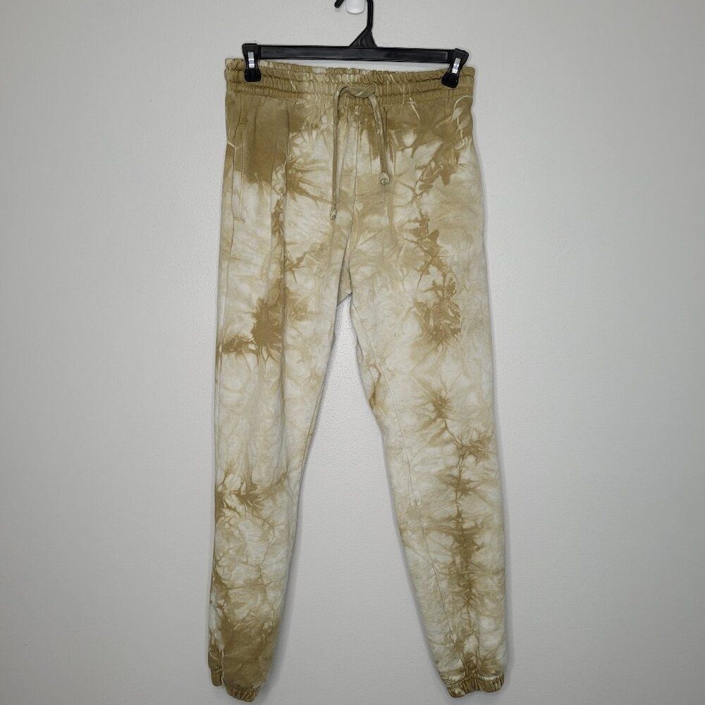 TALENTLESS Tie Dye Jogger Sweatpants brown green pull on size medium